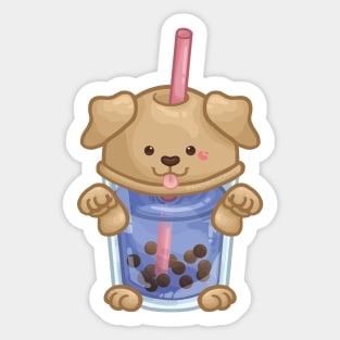 Doggie Bubble Tea Sticker